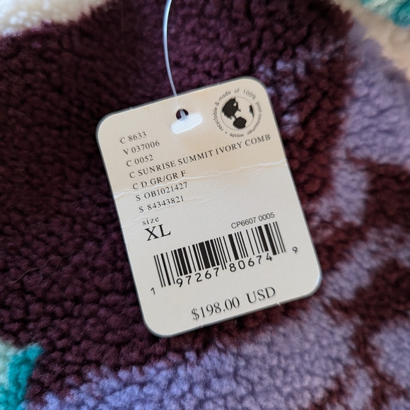 NWT Free People - Hit the Slopes - Sunrise Summit Ivory Combo - Sherpa Jacket - Picture 8 of 16